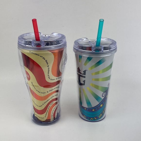 Whirley Royal Caribbean Cruise/Coca-Cola Insulated Tumblers set of 2 - Picture 2 of 16